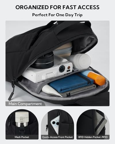 Small RFID Blocking Anti Theft Crossbody Sling Backpack for Travel