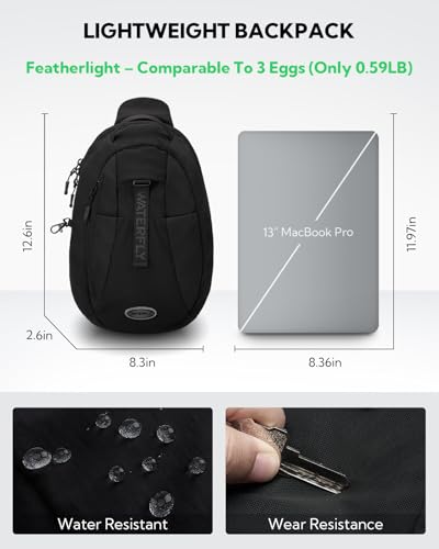 Small RFID Blocking Anti Theft Crossbody Sling Backpack for Travel