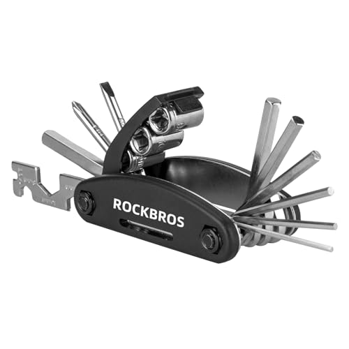 Portable 20 in 1 Folding Bike Multitool with Allen Wrench and Tire Levers