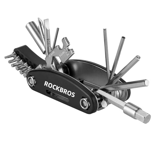 Portable 20 in 1 Folding Bike Multitool with Allen Wrench and Tire Levers