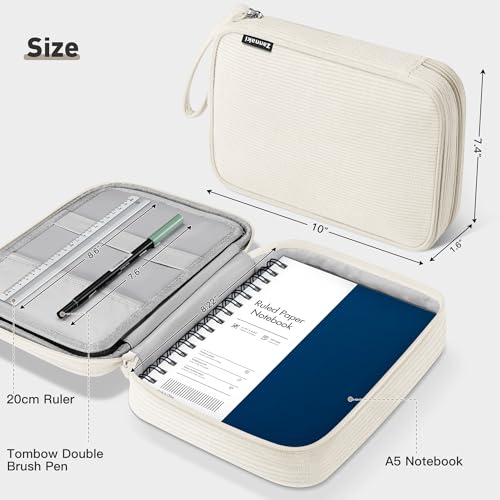 Large Capacity Pencil Case Organizer for Pens Pencils and Accessories