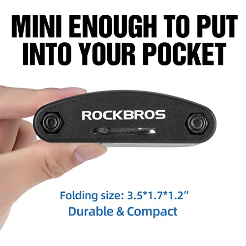 Portable 20 in 1 Folding Bike Multitool with Allen Wrench and Tire Levers