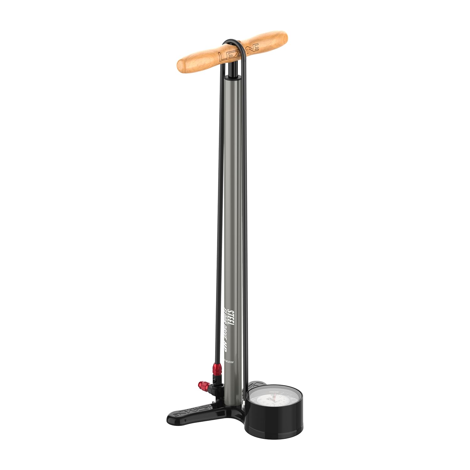 High Pressure Bicycle Floor Pump with Gauge for Presta and Schrader Valves