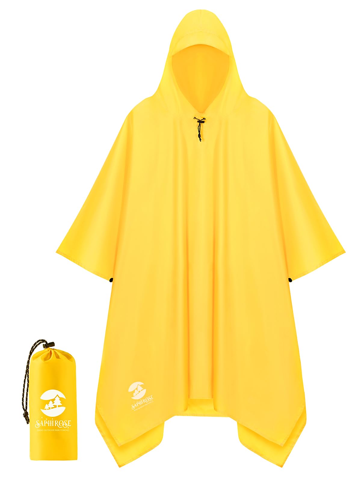 Hooded Waterproof Rain Poncho for Men and Women
