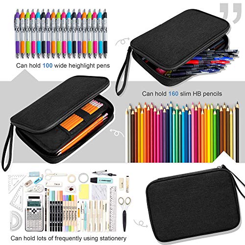 Large Capacity Pencil Case and Art Supply Organizer for School and Office