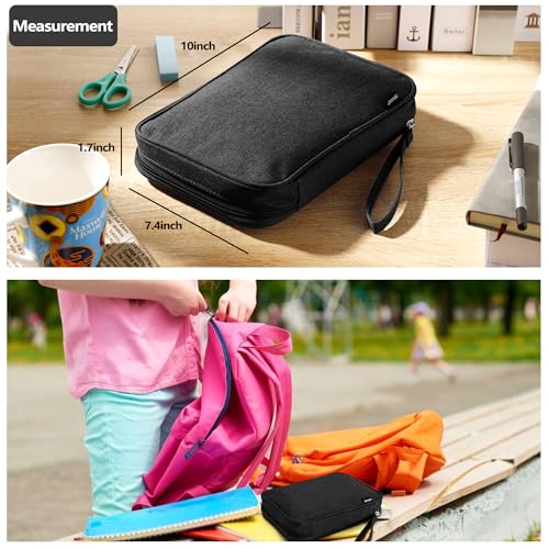 Large Capacity Pencil Case and Art Supply Organizer for School and Office