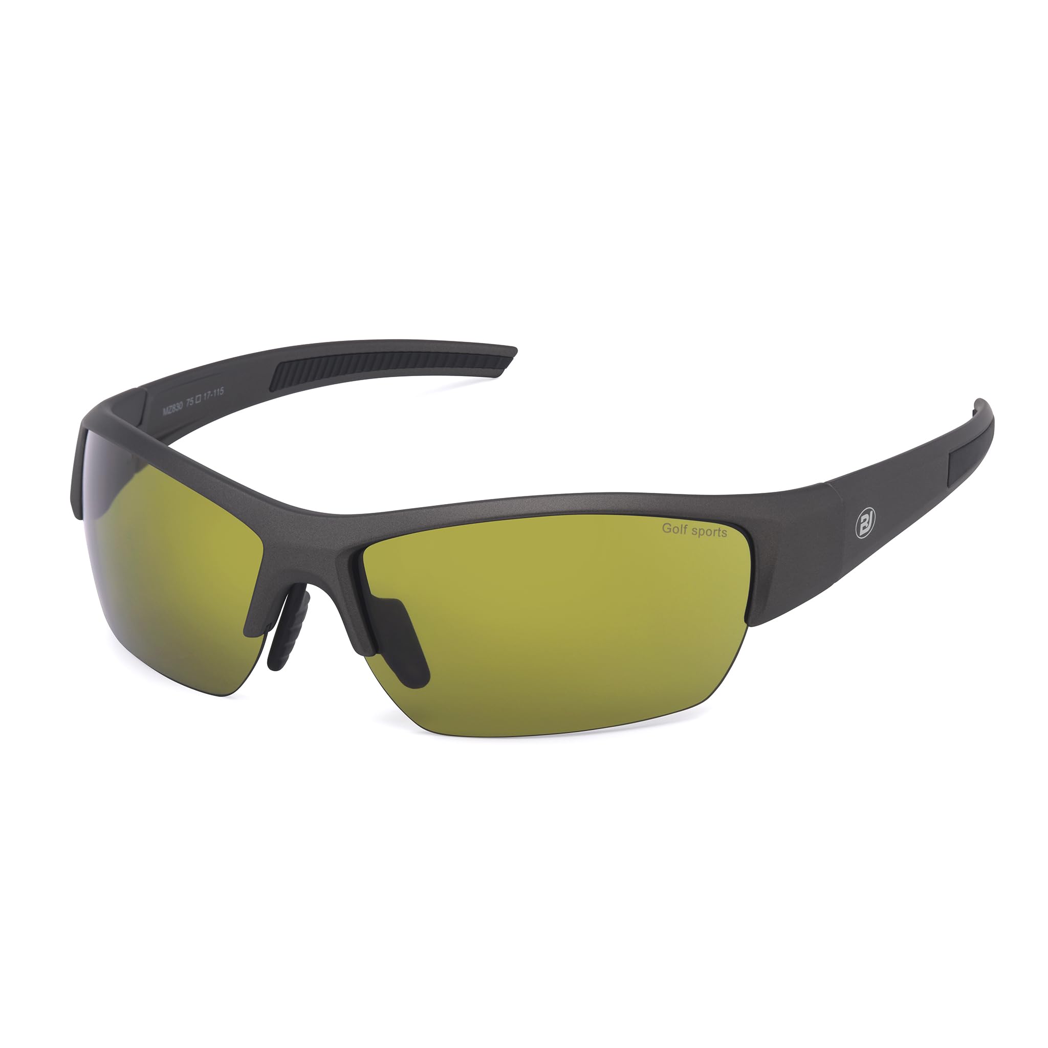 Wrap Semi Rimless Sports Sunglasses with UV400 Protection