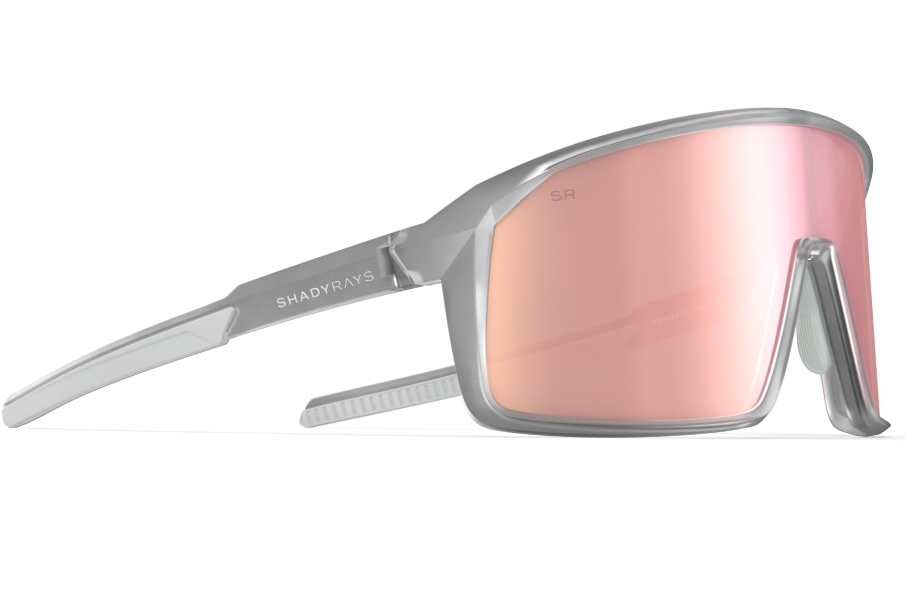 Mens Panoramic Polarized Shield Sunglasses with Single Lens