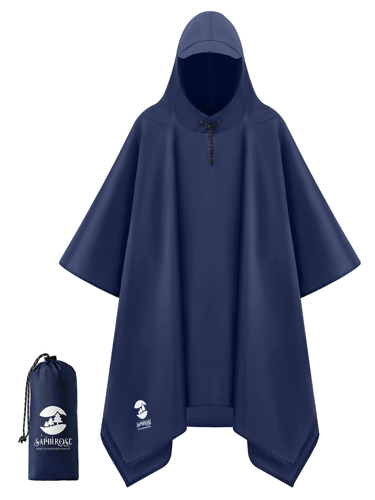 Hooded Waterproof Rain Poncho for Men and Women