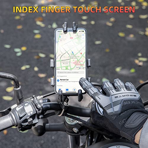 Gel Padded Touchscreen Mountain Bike Gloves with Knuckle Protection