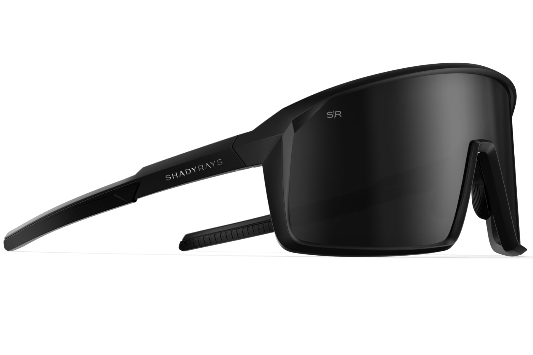 Mens Panoramic Polarized Shield Sunglasses with Single Lens
