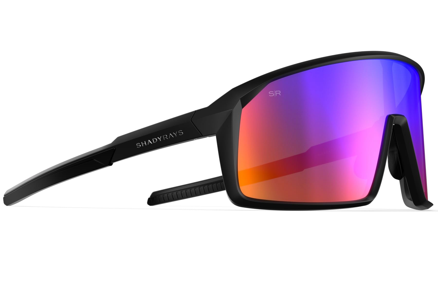 Mens Panoramic Polarized Shield Sunglasses with Single Lens