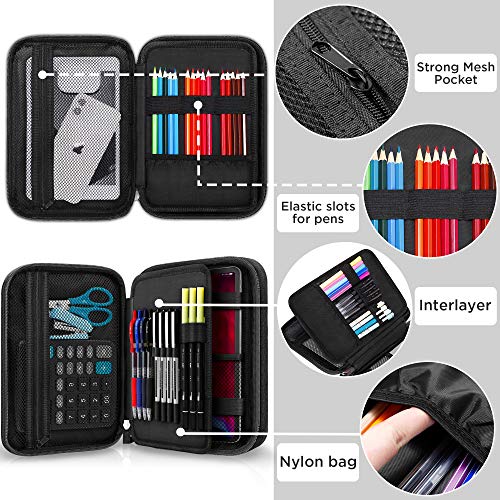 Large Capacity Pencil Case and Art Supply Organizer for School and Office