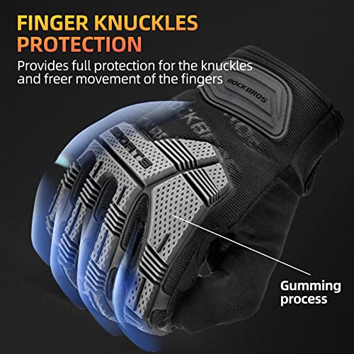 Gel Padded Touchscreen Mountain Bike Gloves with Knuckle Protection