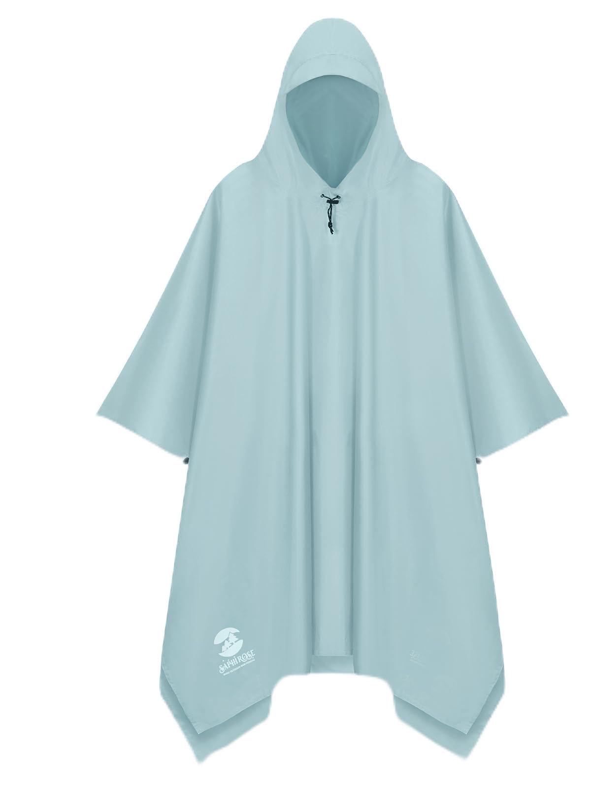 Hooded Waterproof Rain Poncho for Men and Women