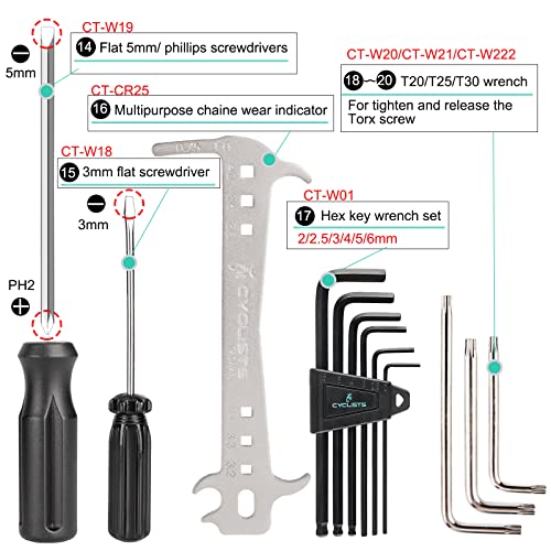 27 Piece Bicycle Maintenance and Repair Tool Kit with Storage Case