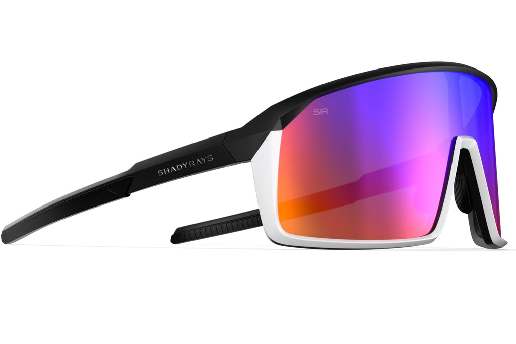 Mens Panoramic Polarized Shield Sunglasses with Single Lens