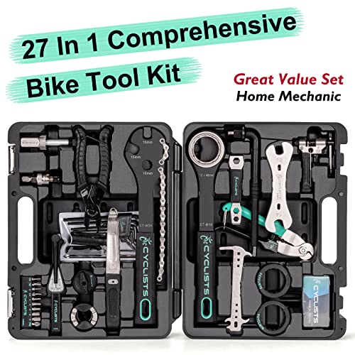 27 Piece Bicycle Maintenance and Repair Tool Kit with Storage Case