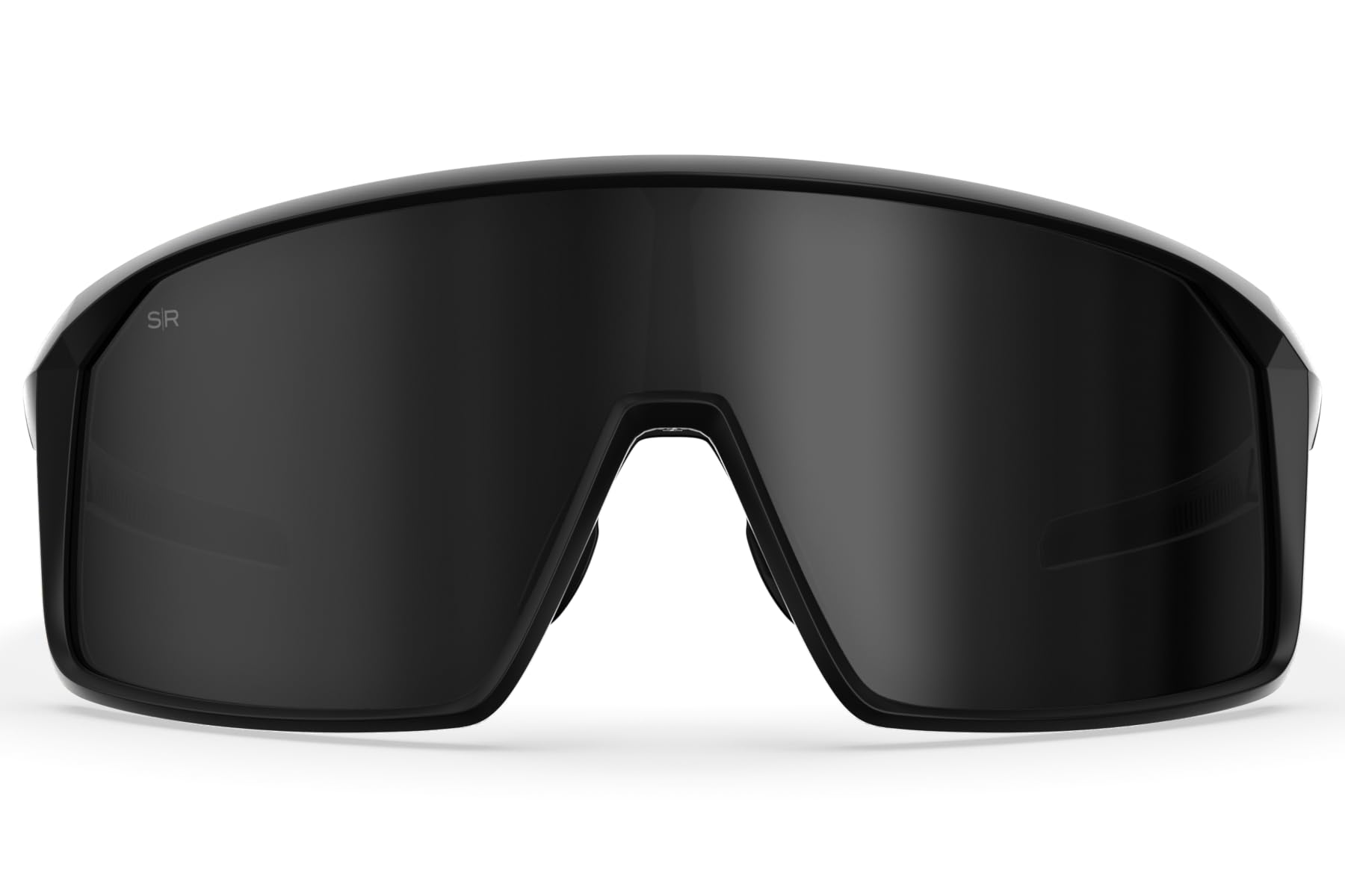 Mens Panoramic Polarized Shield Sunglasses with Single Lens