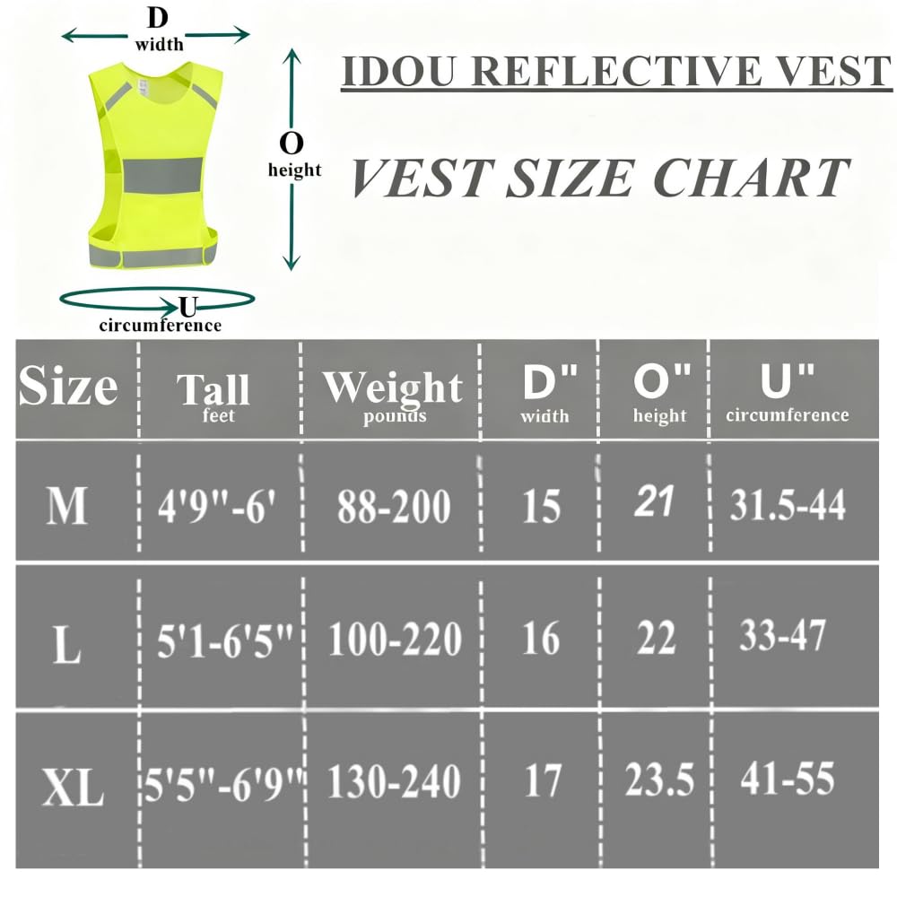 High Visibility Reflective Safety Vest with Pocket for Running and Biking