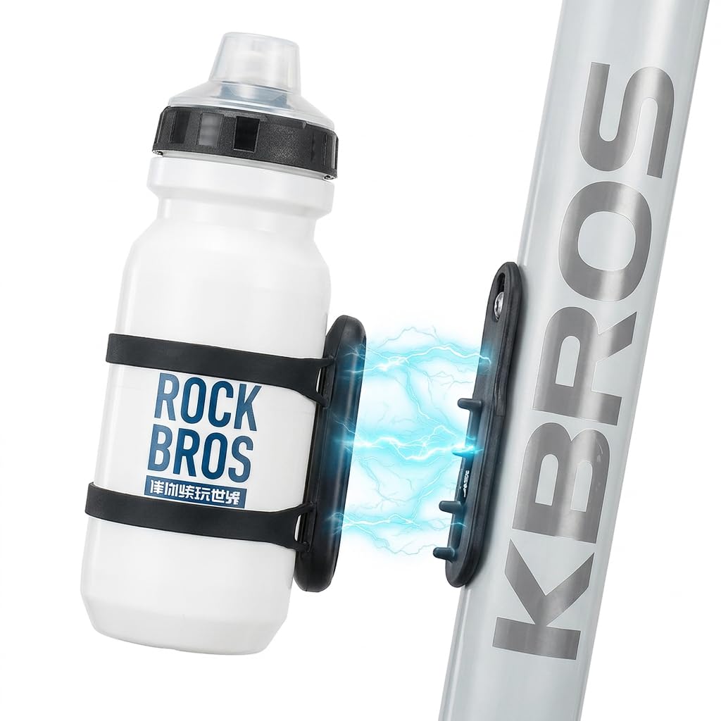 Magnetic Strap Bike Water Bottle Holder with Quick Release Button
