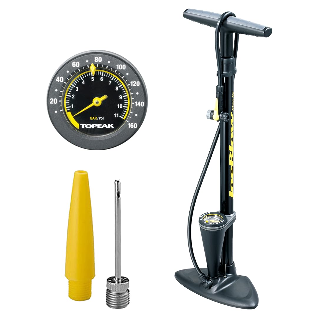 160 PSI Bicycle Floor Pump for Presta Schrader and Dunlop Valves