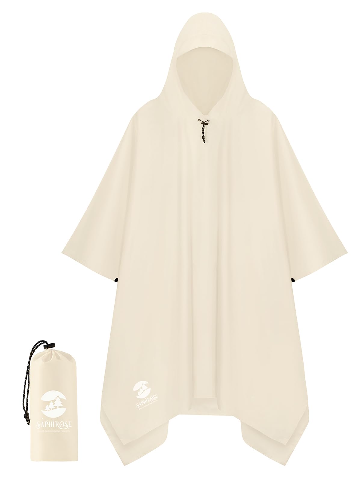 Hooded Waterproof Rain Poncho for Men and Women