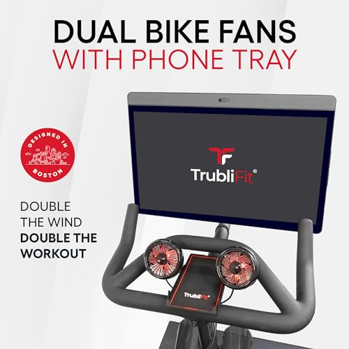 Dual Bike Fans with All Metal Phone Holder for Indoor Cycling