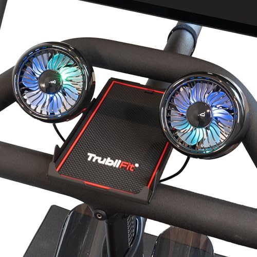 Dual Bike Fans with All Metal Phone Holder for Indoor Cycling