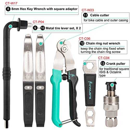 27 Piece Bicycle Maintenance and Repair Tool Kit with Storage Case