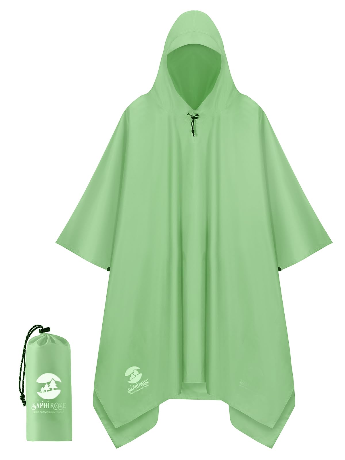 Hooded Waterproof Rain Poncho for Men and Women
