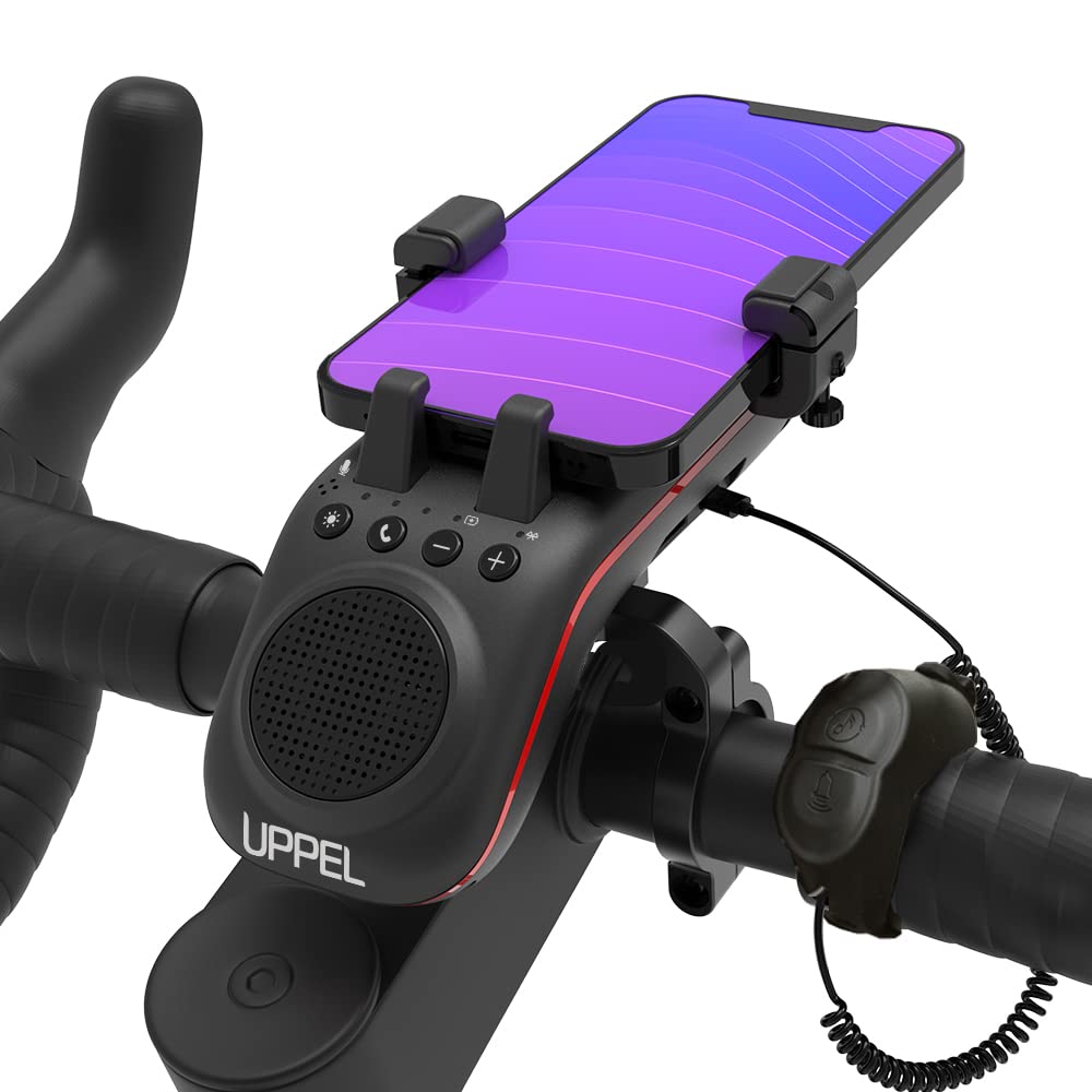 Multifunctional Bike Phone Holder with Speaker Light Horn and Power Bank