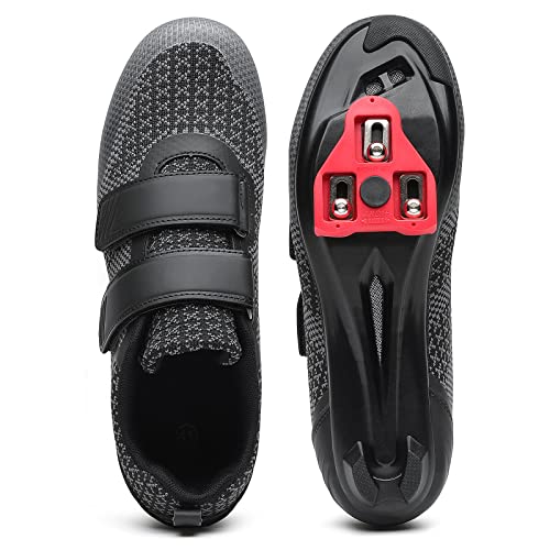 Unisex Clipless Cycling Shoes with Delta Cleats for Indoor Outdoor Riding