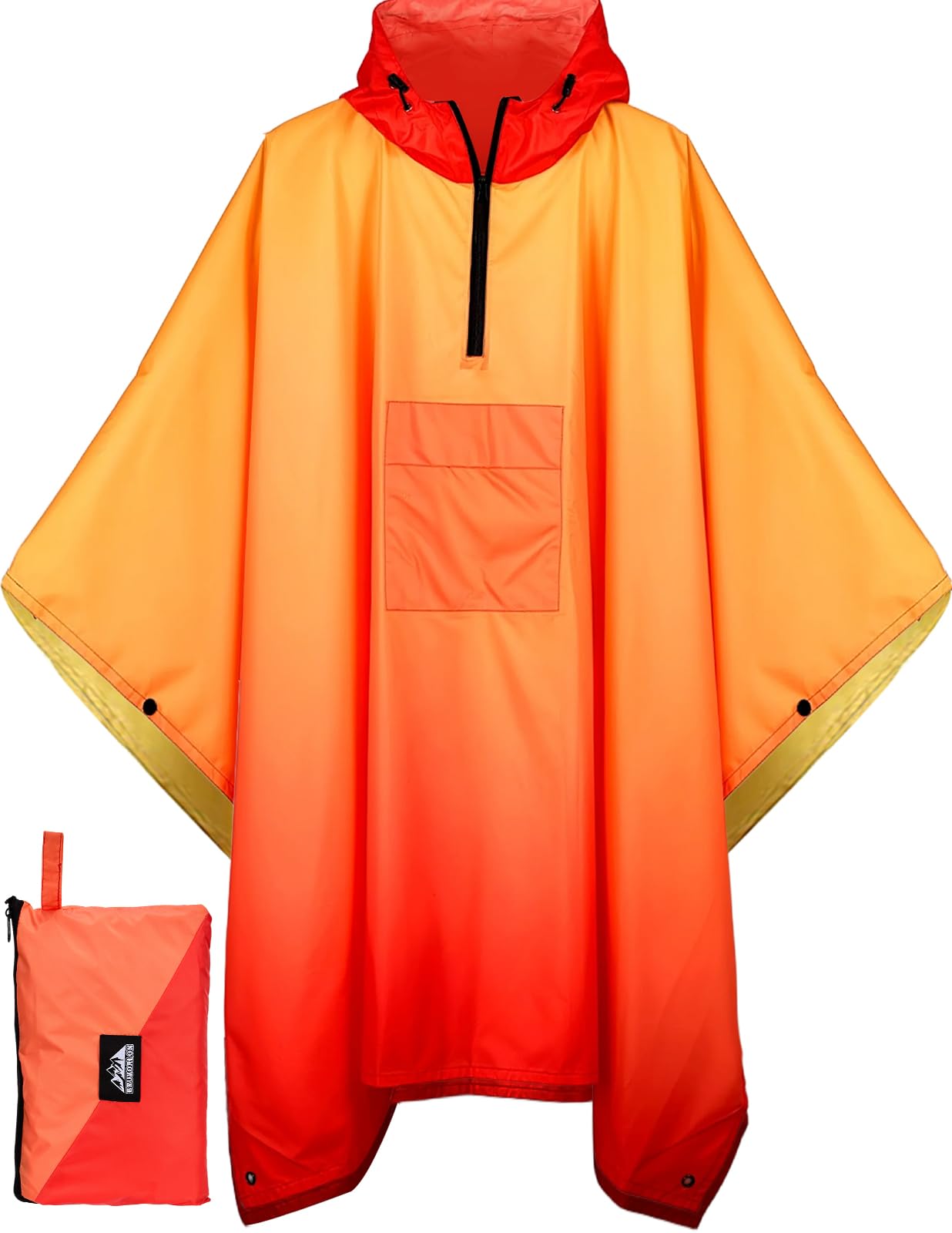 Waterproof 3 in 1 Rain Poncho and Ground Mat for Adults and Youth