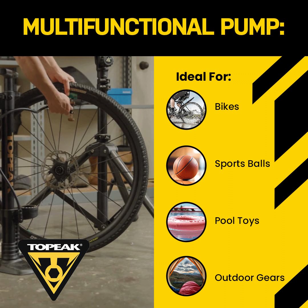 160 PSI Bicycle Floor Pump for Presta Schrader and Dunlop Valves