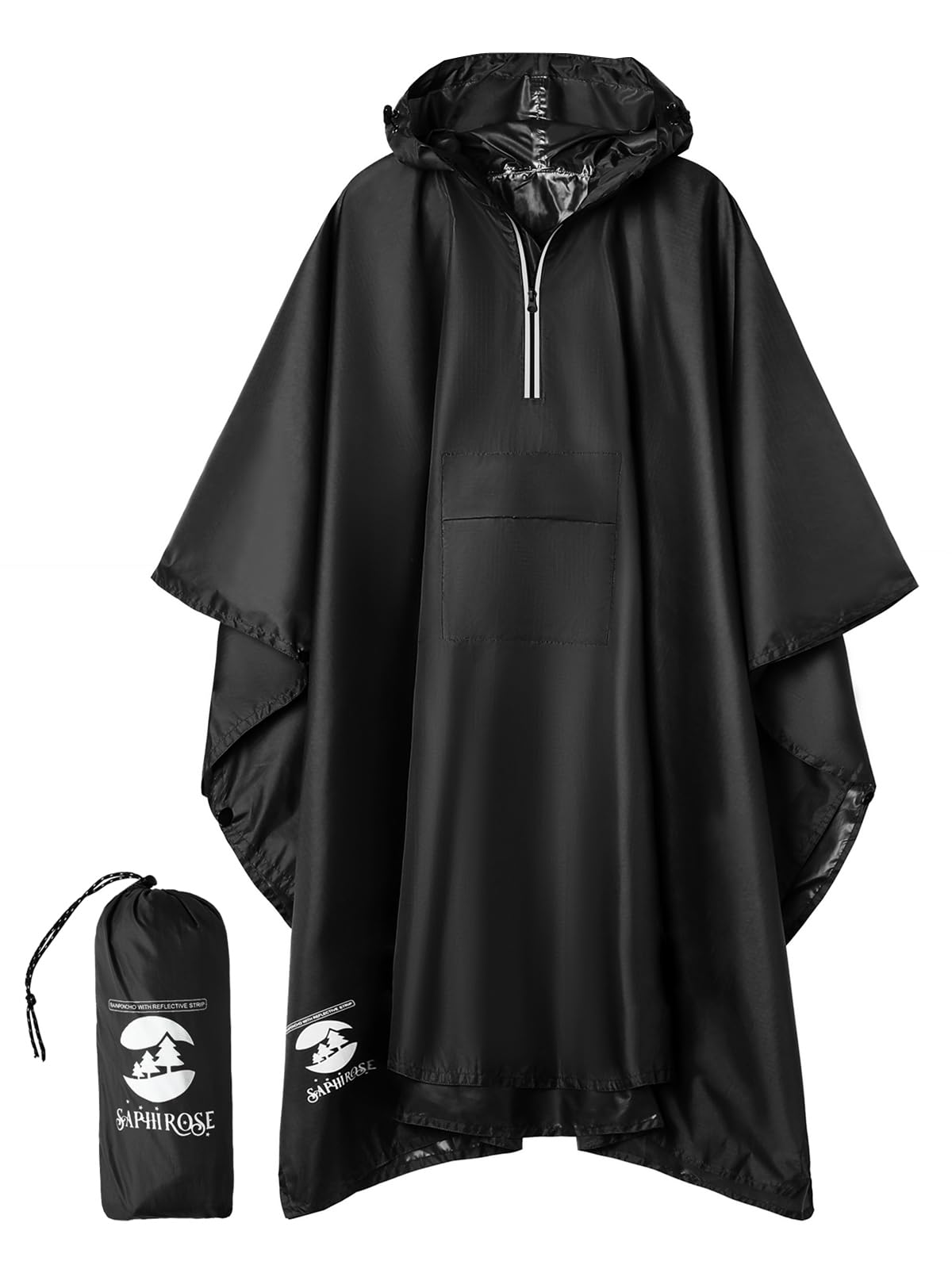 Hooded Waterproof Rain Poncho for Men and Women