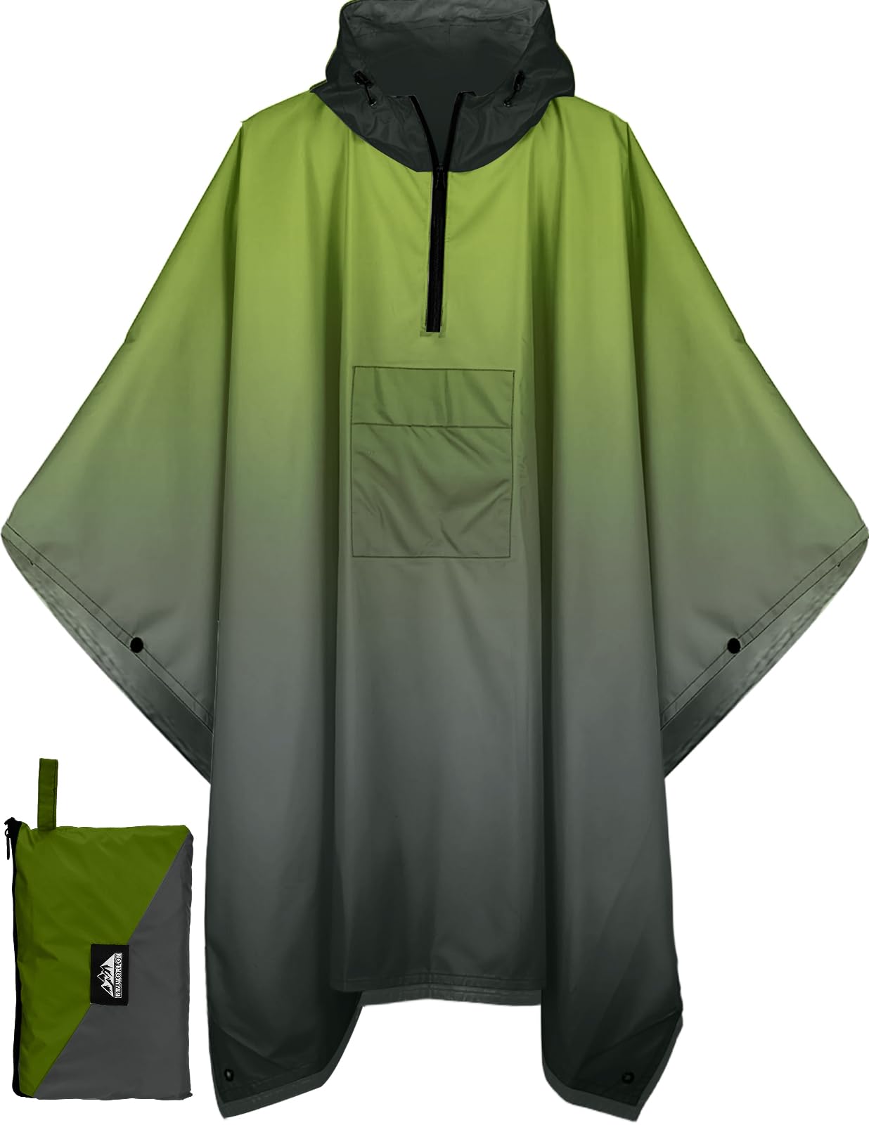 Waterproof 3 in 1 Rain Poncho and Ground Mat for Adults and Youth