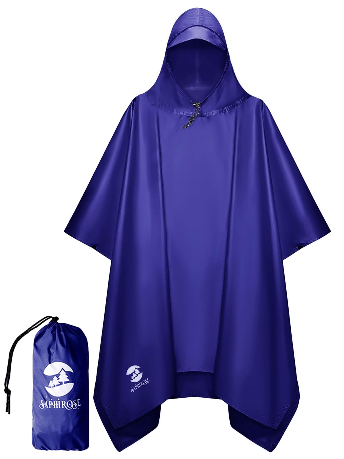 Hooded Waterproof Rain Poncho for Men and Women