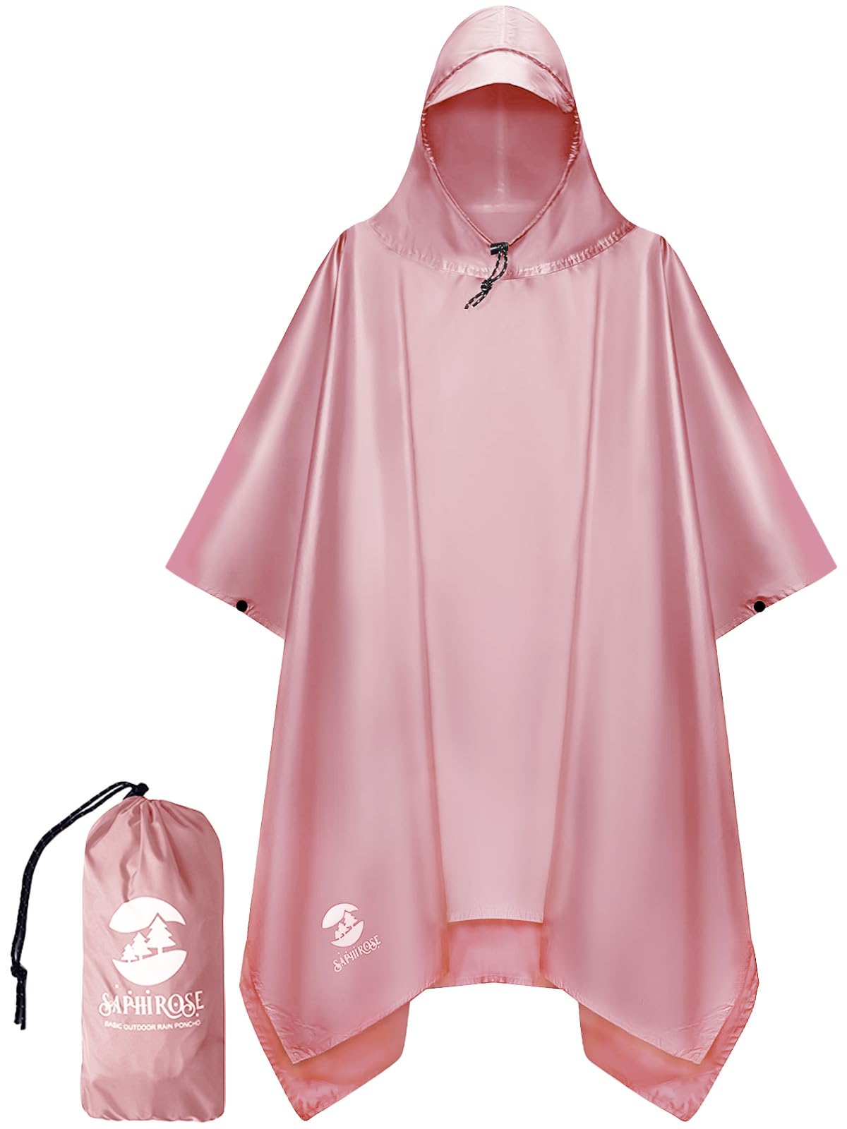 Hooded Waterproof Rain Poncho for Men and Women