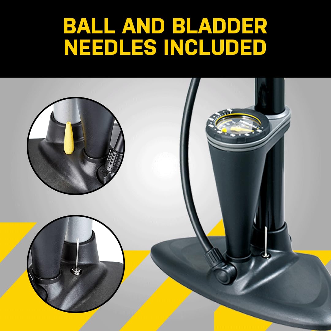 160 PSI Bicycle Floor Pump for Presta Schrader and Dunlop Valves