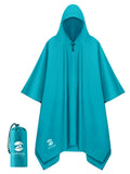 Hooded Waterproof Rain Poncho for Men and Women