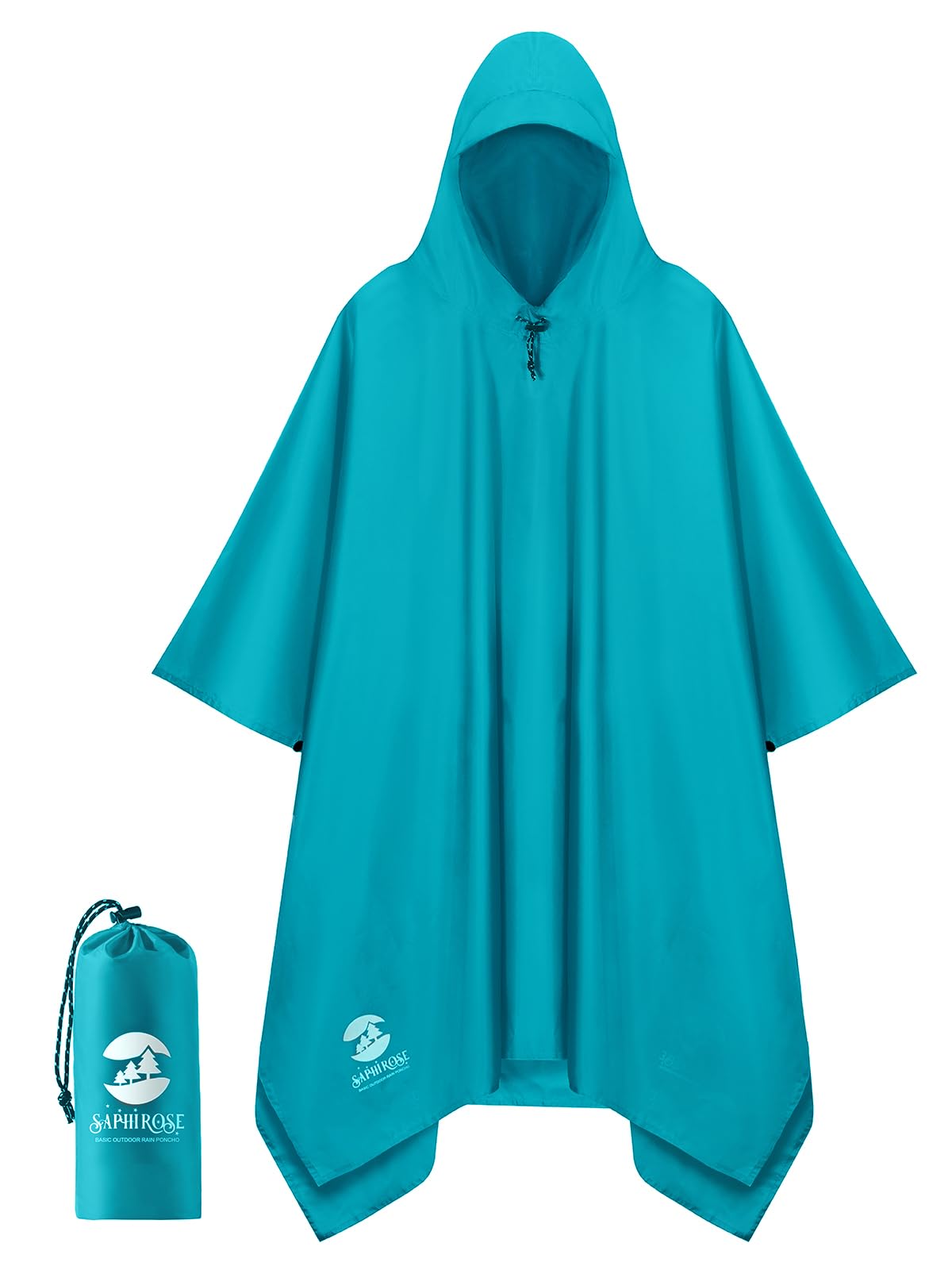 Hooded Waterproof Rain Poncho for Men and Women