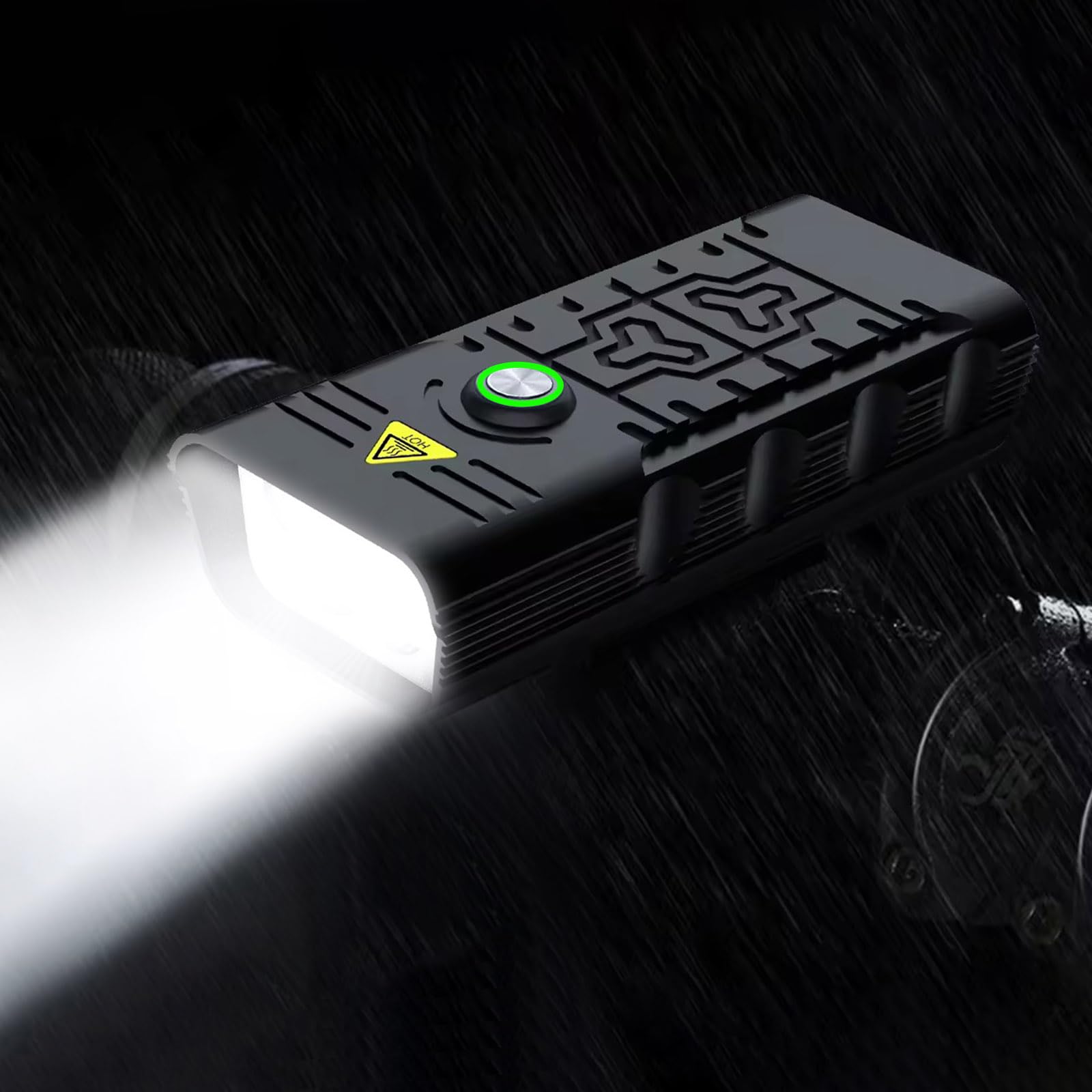 4800 Lumen USB Rechargeable Bike Light with Wide Beam Power Display