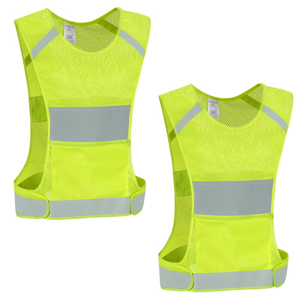 High Visibility Reflective Safety Vest with Pocket for Running and Biking
