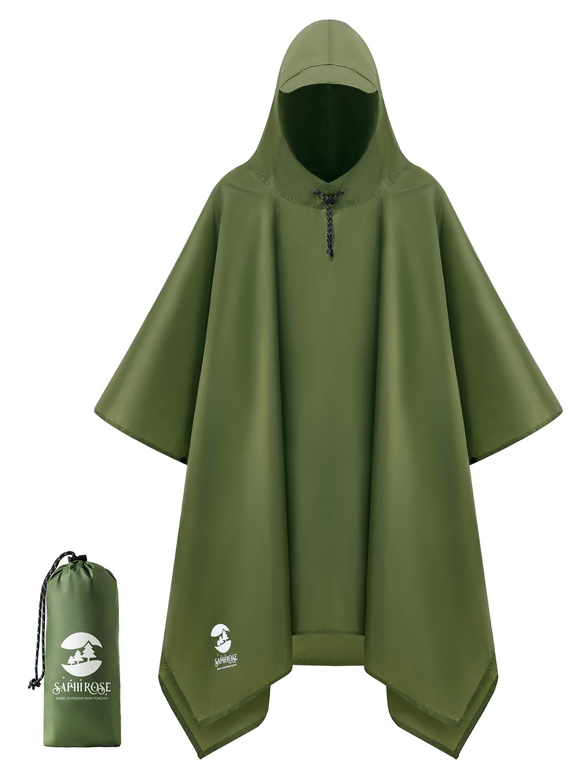 Hooded Waterproof Rain Poncho for Men and Women