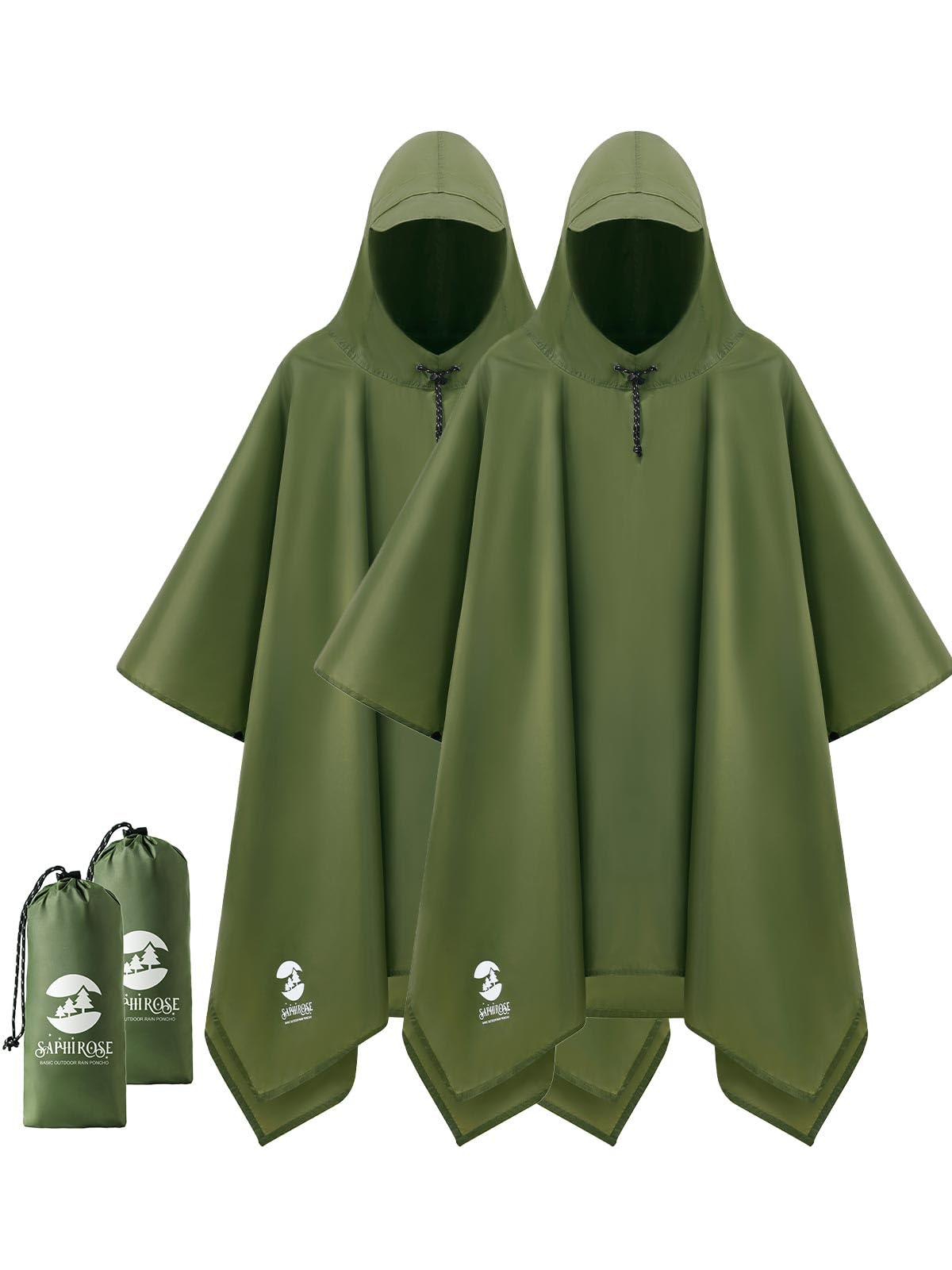 Hooded Waterproof Rain Poncho for Men and Women