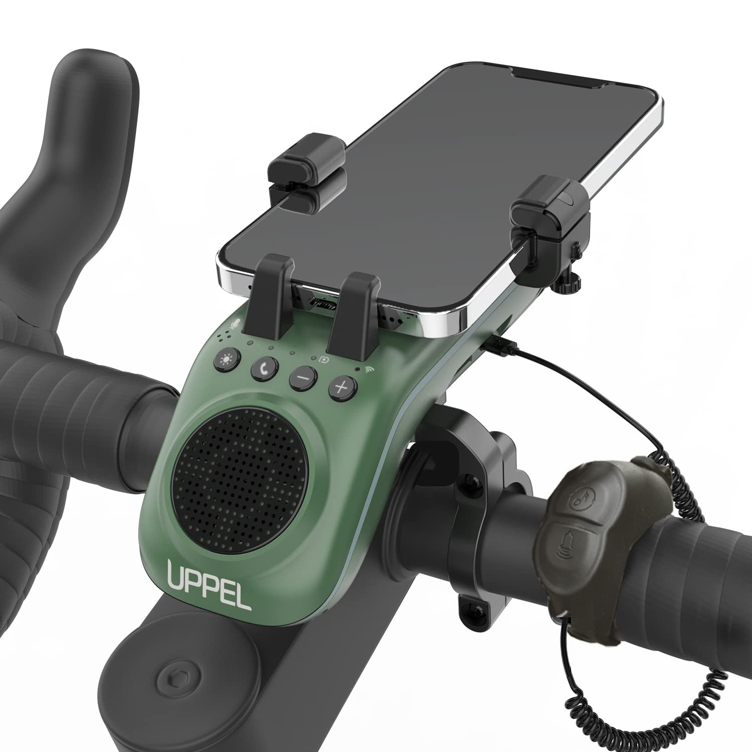 Multifunctional Bike Phone Holder with Speaker Light Horn and Power Bank