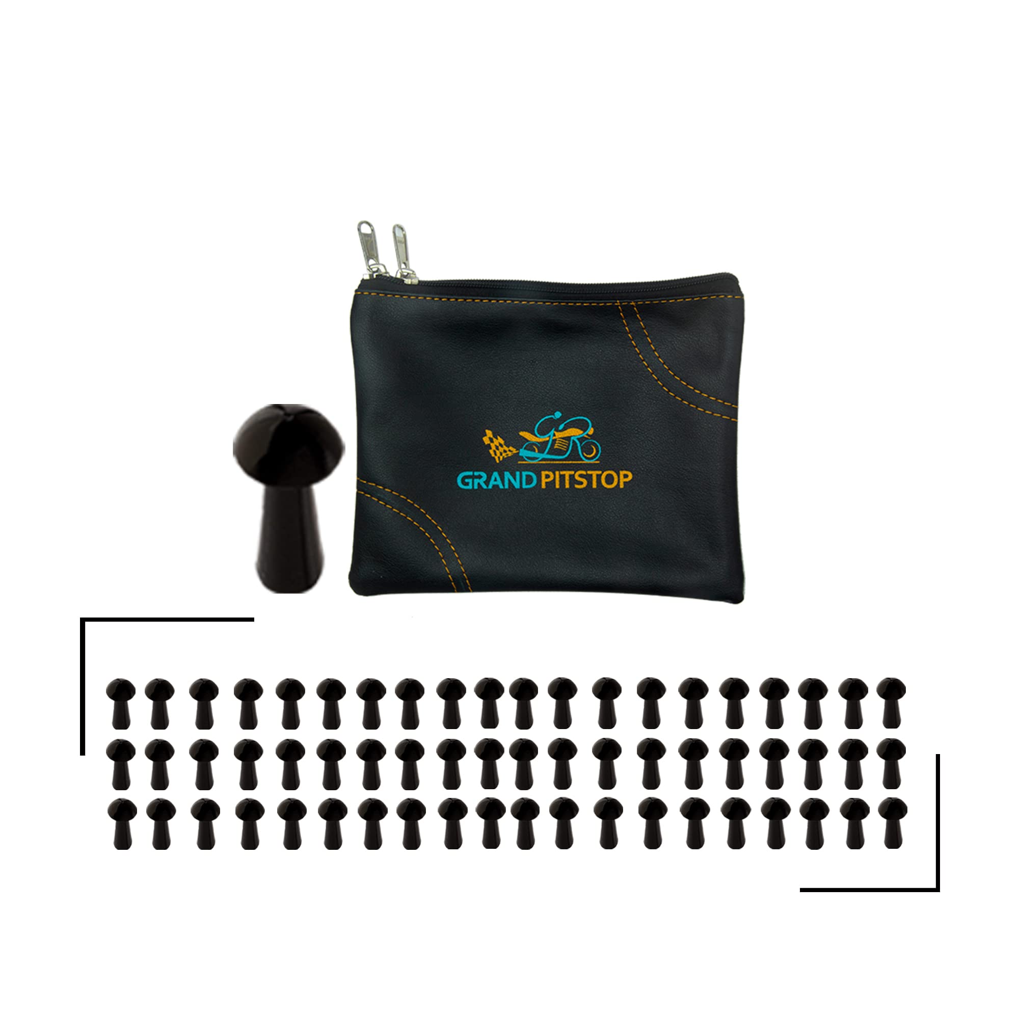 Tubeless Tire Repair Gun Kit with Mushroom Plugs for Cars and Motorcycles