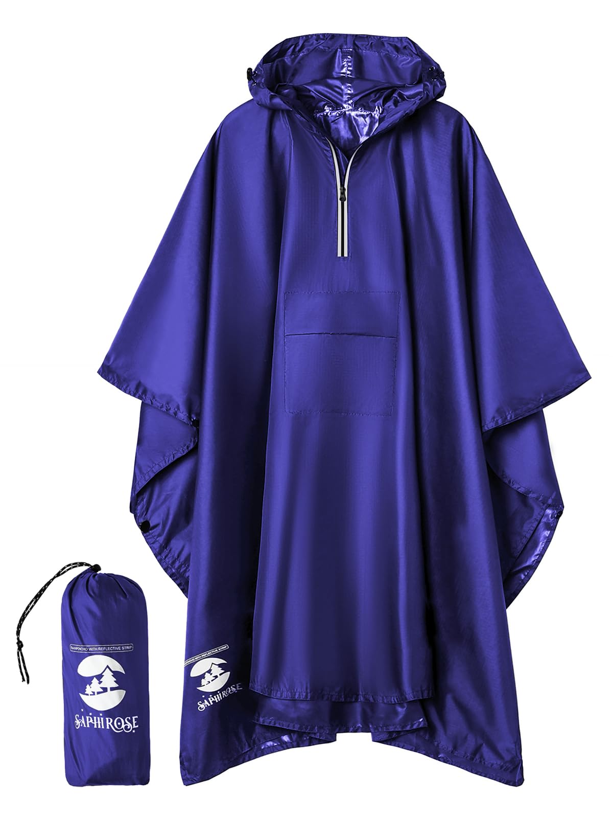 Hooded Waterproof Rain Poncho for Men and Women
