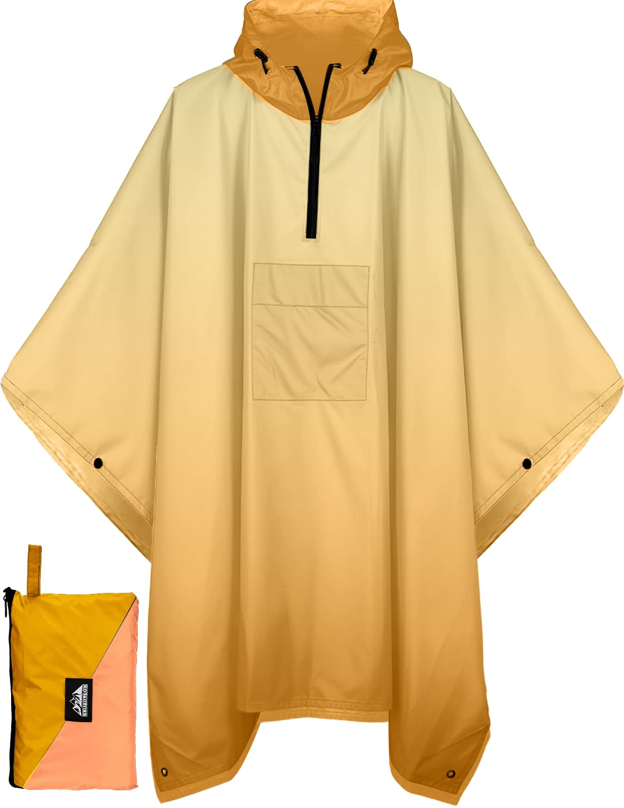 Waterproof 3 in 1 Rain Poncho and Ground Mat for Adults and Youth